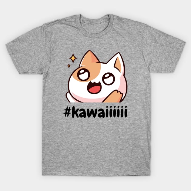 kawaii cat T-Shirt by Nikoleart